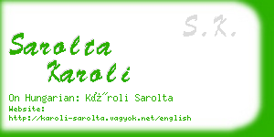 sarolta karoli business card